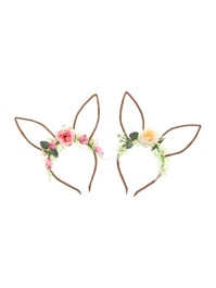 SERRE TETE LAPIN AVEC FLEURS 2 ASS TU