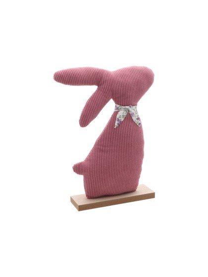 OLD PINK VELVET LIBERTY RABBIT 20CM X 5CM X 28CM
