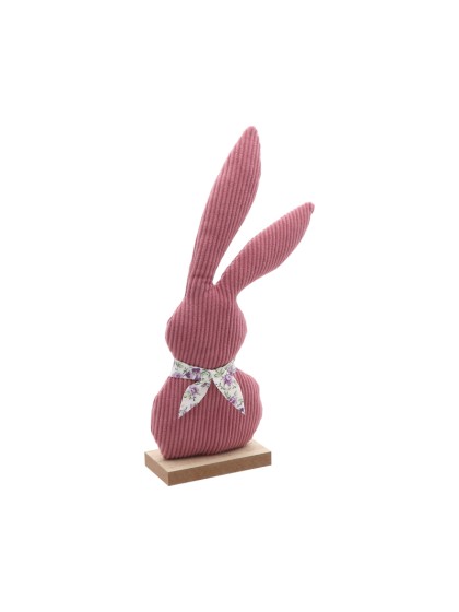 LAPIN BUNNY VELVET LIBERTY VIEUX ROSE 14CM X 5CM X 27CM