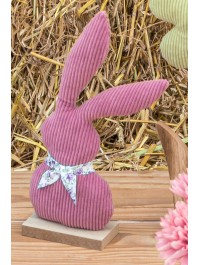 OLD PINK VELVET LIBERTY BUNNY RABBIT 14CM X 5CM X 27CM