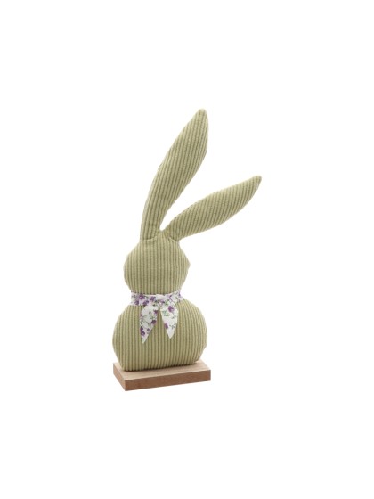 SAGE GREEN VELVET LIBERTY BUNNY RABBIT 14CM X 5CM X 27CM