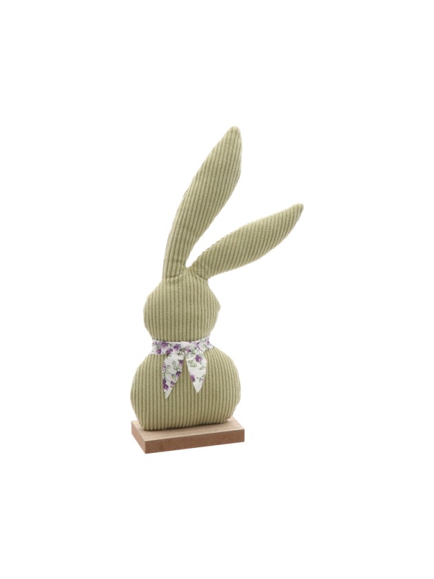 SAGE GREEN VELVET LIBERTY BUNNY RABBIT 14CM X 5CM X 27CM