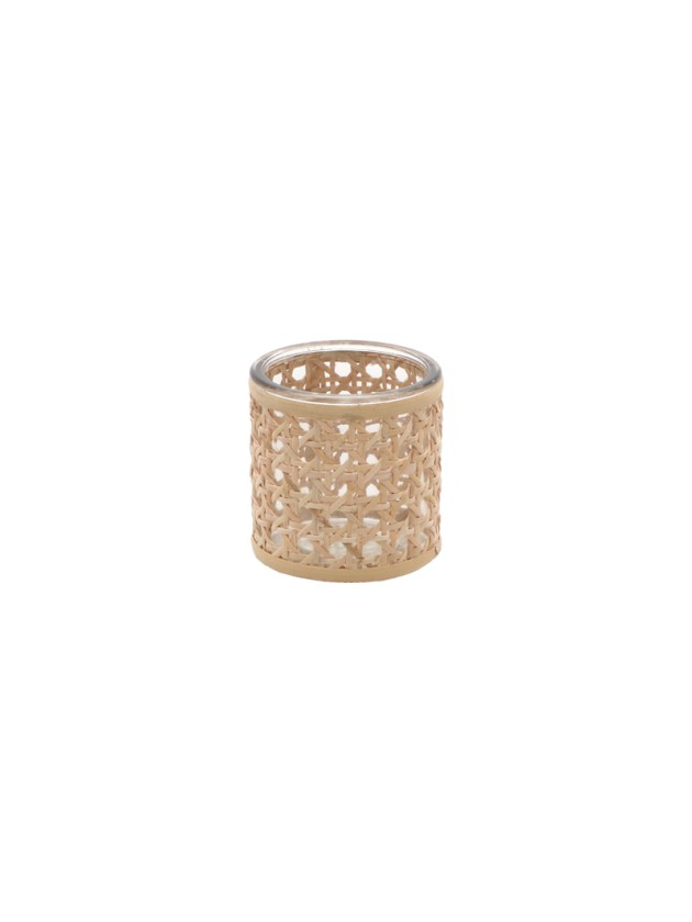 KERZENHALTER KORBGEFLECHT DIA 8CM X 8CM