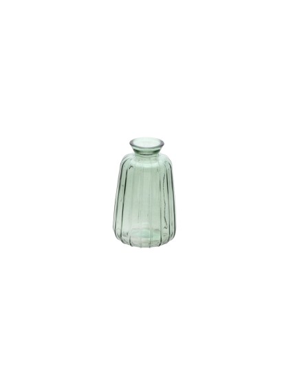 SAGE GREEN GLASS VASE VERONE DIA 7CM X 11CM
