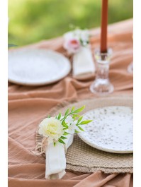 NAPKIN RING WHITE ROSE DIA 5CM