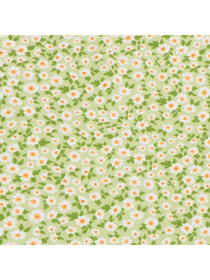 GREEN DAISY TABLE RUNNER 28CM X 3M