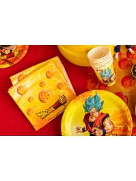 20 SERVIETTES PAPIER 3 PLIS DRAGON BALL SUPER © 33CM X 33CM