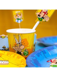 8 GOBELETS 250ML PLASTIC FREE ASTERIX® DIA 5.2CM X 8.8CM / DIA HAUT 7.5CM