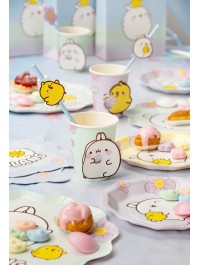 8 BECHER 3D 250ML PLASTIC FREE 2 SORT. MOLANG © DIA 5.2CM X 8.8CM / DIA HAUT 7.5CM
