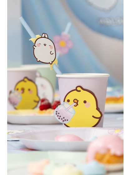 8 CUPS 3D 250ML PLASTIC FREE 2 ASS MOLANG © DIA 5.2CM X 8.8CM / DIA TOP 7.5CM