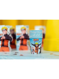 8 CUPS 250ML PLASTIC FREE NARUTO SHIPPUDEN © DIA 5.2CM X 8.8CM / DIA TOP 7.5CM