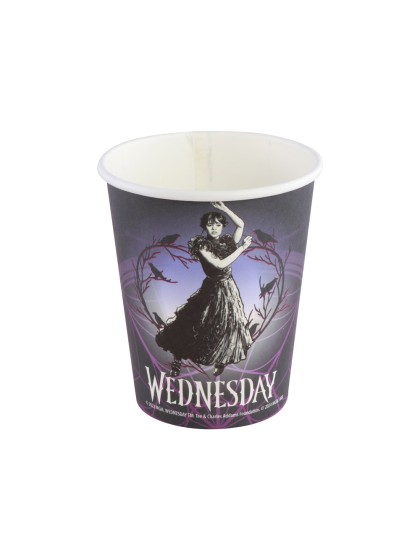 8 BECHER 250ML PLASTIC FREE WEDNESDAY - WEDNESDAY © DIA 5.2CM X 8.8CM / DIA HAUT 7.5CM