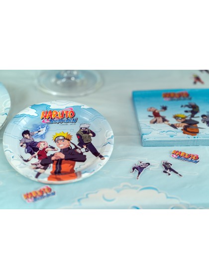 8 ASSIETTES PLASTIC FREE NARUTO SHIPPUDEN © 18CM
