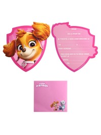 8 CARTONS INVITATION + ENV PAT’PATROUILLE © 14CM X 13CM