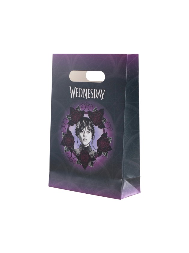 SET 4 SACS CADEAUX PAPIER MERCREDI -WEDNESDAY © 15.8CM X 23.6CM