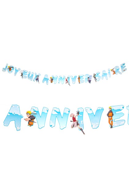 GIRLANDE JOYEUX ANNIVERSAIRE NARUTO SHIPPUDEN © 250CM X 16CM