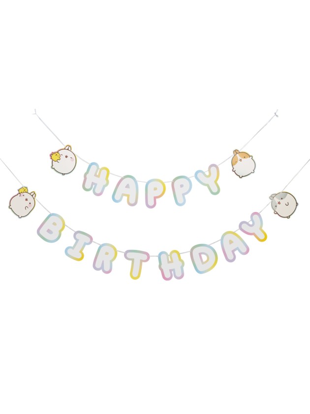 PAPIERGIRLANDE HAPPY BIRTHDAY MOLANG © 225CM X 18CM HT 