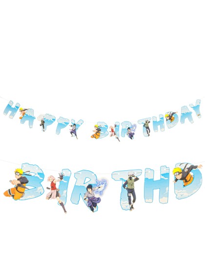 PAPIERGIRLANDE HAPPY BIRTHDAY NARUTO SHIPPUDEN © 200CM X 16CM