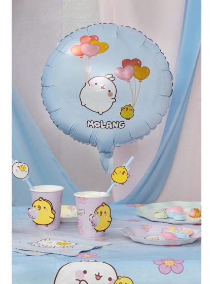 BALLON MYLAR ROND MOLANG © DIA 43CM