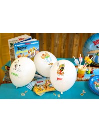 SET 6 BALLONS LATEX 3 ASS ASTERIX® DIA 27CM