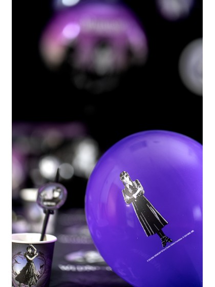 SET 6 LATEX BALLOONS 3 ASS WEDNESDAY © DIA 27CM