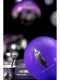 SET 6 BALLONS LATEX 3 ASS MERCREDI -WEDNESDAY © DIA 27CM
