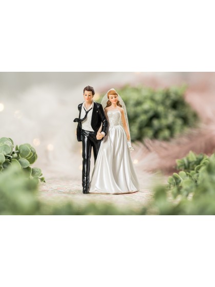 COUPLE MARIES RESINE FIN DE SOIREE 9.3CM X 8.5CM X 15.2CM