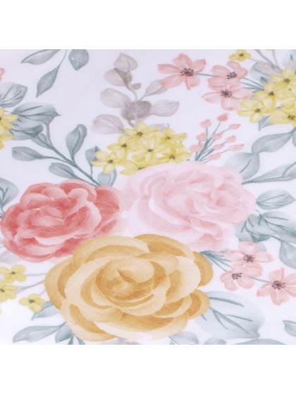 TABLE RUNNER CHIFFON SMOOTH FLOWERS 28CM X 3M