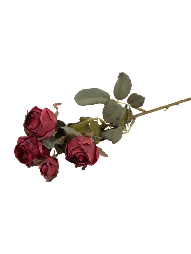 STIEL 5 ROSA ROT EFFEKT REALISTISCH 43CM
