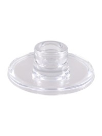 BOUGEOIR FLAMBEAU ROND TRANSPARENT DIA 8.9CM X 3.5CM