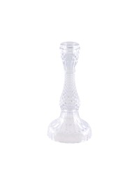 BOUGEOIR FLAMBEAU VERRE TRANSPARENT SYMPHONIE MM DIA 10CM X 20.8CM