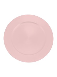 MATT PINK PP CHARGER PLATE DIA 33CM