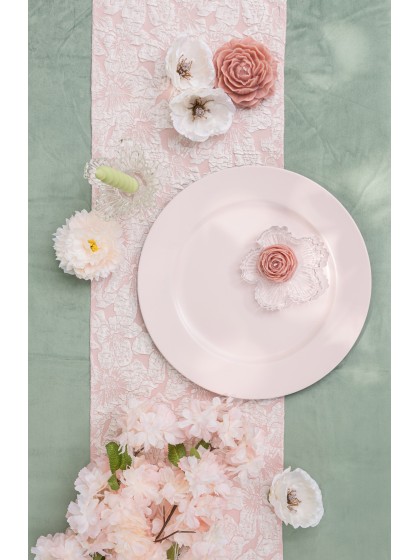 SOUS-ASSIETTE PP ROSE MAT DIA 33CM