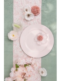 SOUS-ASSIETTE PP ROSE MAT DIA 33CM