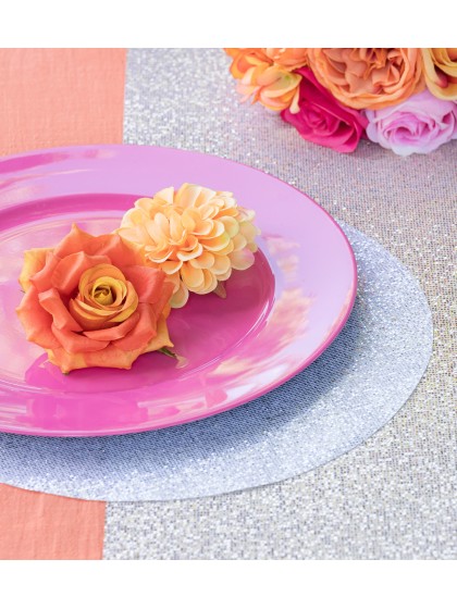 SHINY RASPBERRY PP CHARGER PLATE DIA 33CM