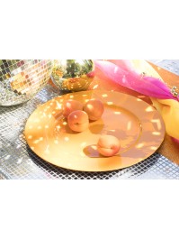 SHINY ORANGE PP CHARGER PLATE DIA 33CM