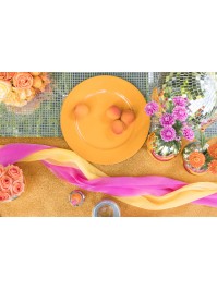 SHINY ORANGE PP CHARGER PLATE DIA 33CM