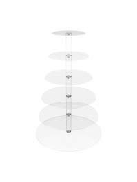 6-LEVEL ROUND ACRYLIC CAKE STAND  DIA 40CM X 15CM X 51.5CM