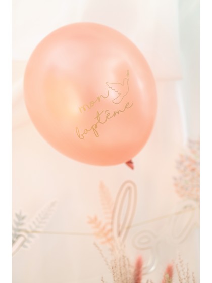 SET 6 BALLONS LATEX MEINE TAUFE DIA 27CM