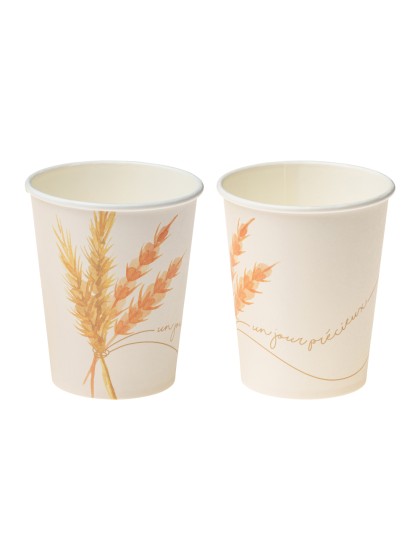 8 BECHER 250ML PLASTIC FREE EIN KOSTBARER TAG DIA 5.2CM X 8.8CM / DIA HAUT 7.5CM