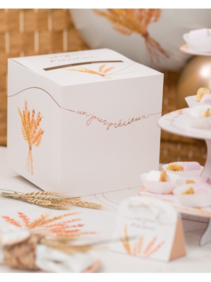SQUARE CARTON URN UN JOUR PRECIEUX 20CM X 20CM X 20CM