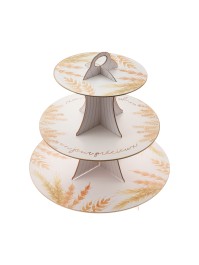 STÄNDER PETITS-FOURS KARTON 3 EBENEN EIN KOSTBARER TAG DIA 30.5CM / 24.5CM / 18CM X 33CM