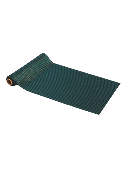 TISCHLÄUFER SAMT GRÜN GOLD 28CM X 3M