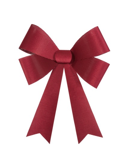 1 NOEUD VELOURS COTELE GEANT BORDEAUX 71CM X 86CM