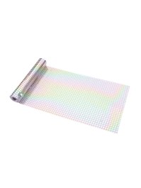 CHEMIN DE TABLE EFFET BOULE A FACETTES IRISE 28CM X 3M