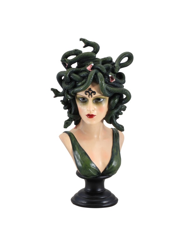 BUSTE POLYRESINE MEDUSA 18CM X 14CM X 37.5CM