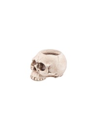 KERZENHALTER SCHÄDEL POLYRESIN 6.5CM X 8.5CM X 5CM