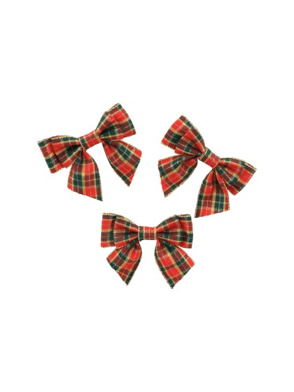 SACHET 6 MINI NOEUDS SCOTTISH 6.5CM X 6CM