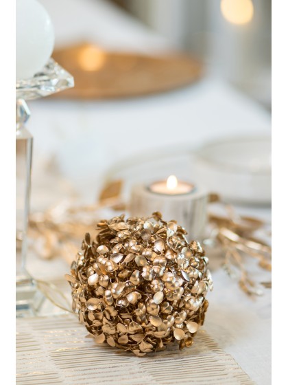 BUCHSBAUMKUGEL GOLD MATT DIA 13CM
