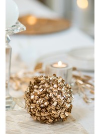 BOULE DE BUIS OR MAT DIA 13CM